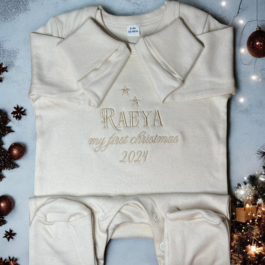 Personalised My First Christmas Onesie