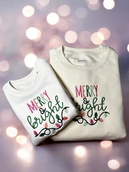 Adult Merry & Bright Christmas Jumper