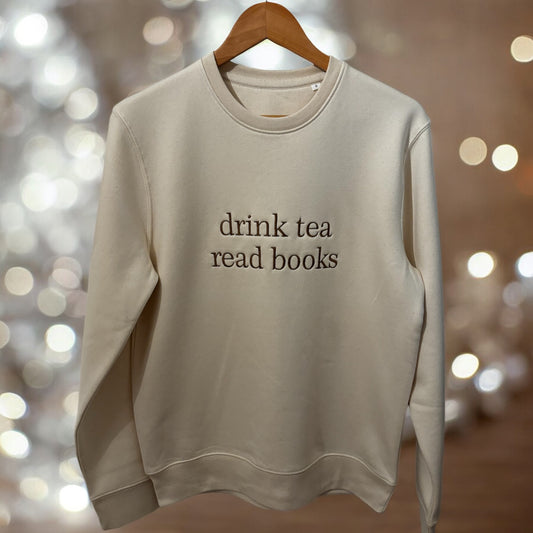 Drink Tea. Read Books Jumper